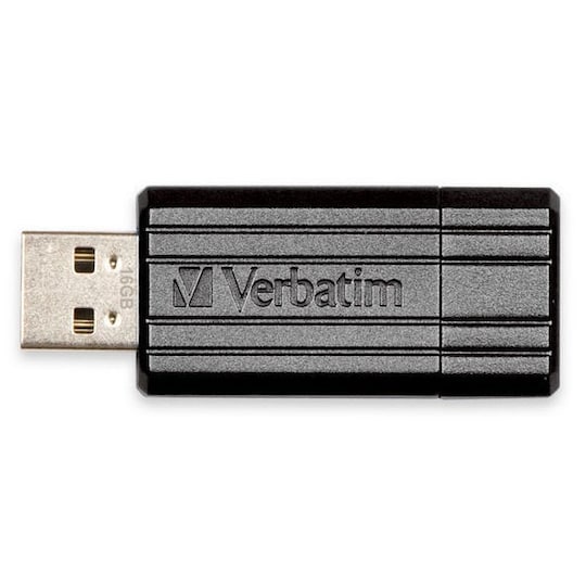 Verbatim USB-minne 16 GB PinStripe (sort)