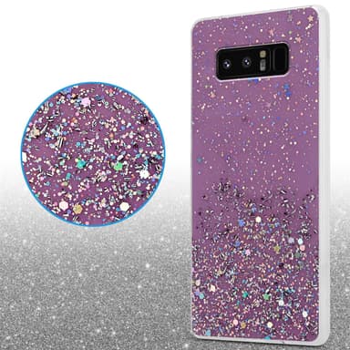 Samsung Galaxy NOTE 8 Silikondeksel Glitter (lilla)