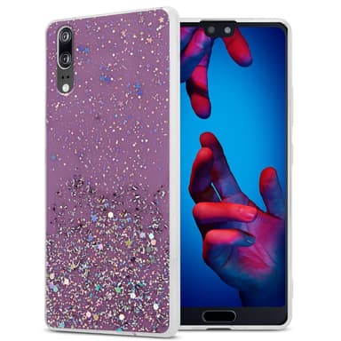 Huawei P20 Silikondeksel Glitter (lilla)