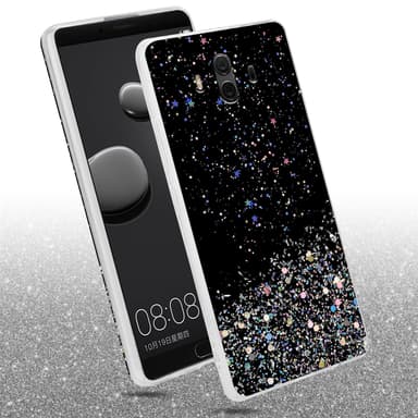 Huawei MATE 10 / NOVA 2i Silikondeksel Glitter (svart)