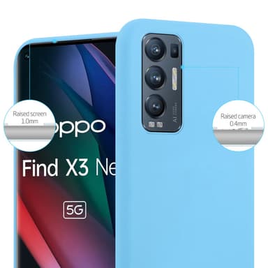 Oppo FIND X3 NEO silikondeksel cover (blå)