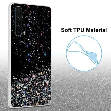 Honor 20 PRO Silikondeksel Glitter (svart)