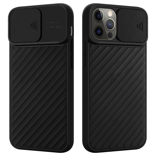 iPhone 12 / 12 PRO silikondeksel case (svart)