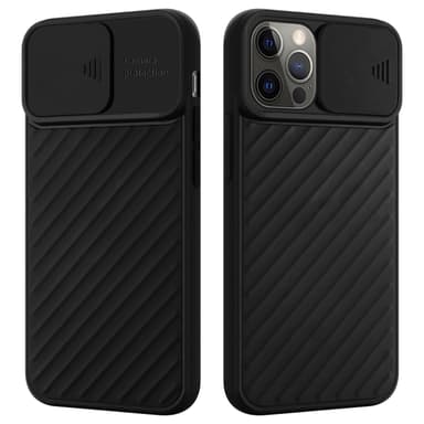iPhone 12 / 12 PRO silikondeksel case (svart)