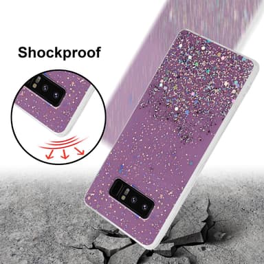Samsung Galaxy NOTE 8 Silikondeksel Glitter (lilla)