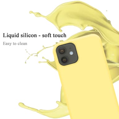 iPhone 12 MINI silikondeksel case (gul)