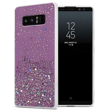 Samsung Galaxy NOTE 8 Silikondeksel Glitter (lilla)