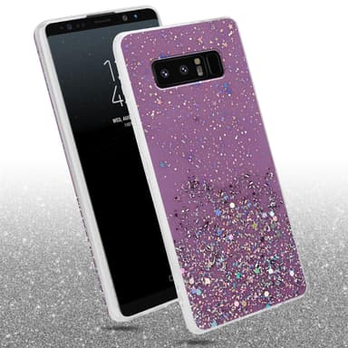 Samsung Galaxy NOTE 8 Silikondeksel Glitter (lilla)