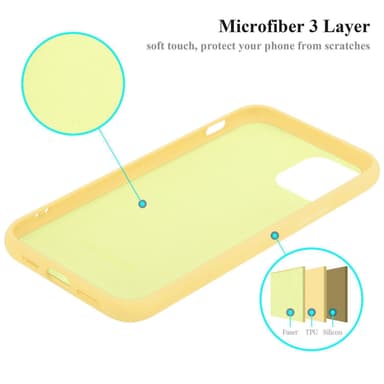 iPhone 13 PRO silikondeksel case (gul)