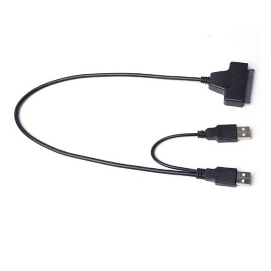 Dobbel USB 2.0 til SATA harddisk 2.5 SATA HDD / SSD adapter