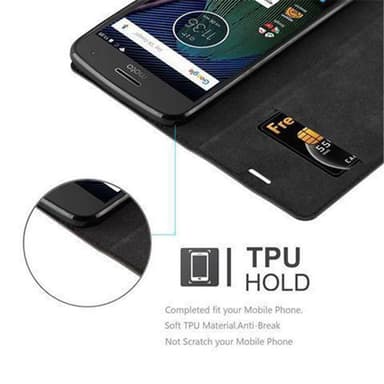 Motorola MOTO G5 PLUS lommebokdeksel case (svart)