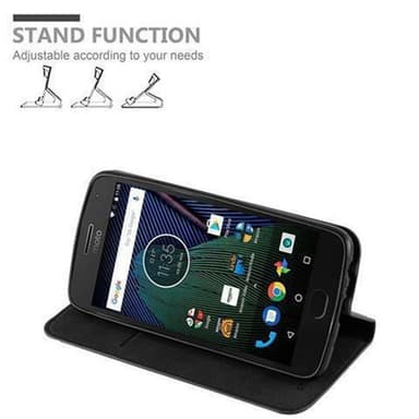 Motorola MOTO G5 PLUS lommebokdeksel case (svart)