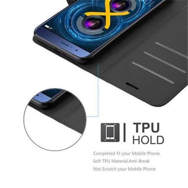 Honor 8 PRO lommebokdeksel etui (svart)