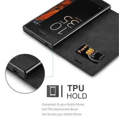 Sony Xperia X COMPACT lommebokdeksel case (svart)