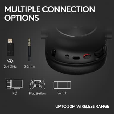 Logitech G Pro X 2 Lightspeed trådløst gaming headset (sort)