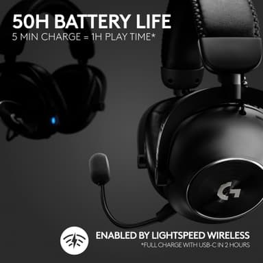 Logitech G Pro X 2 Lightspeed trådløst gaming headset (sort)