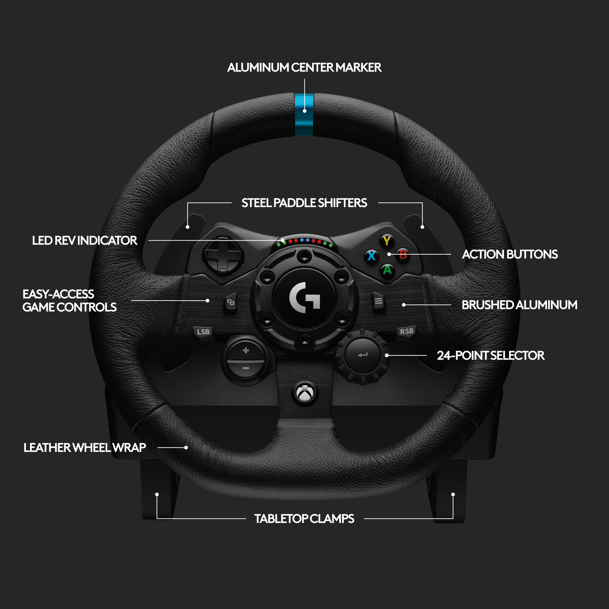 Logitech G923 Xbox racingratt og pedaler
