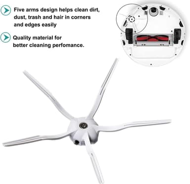 20 pakke robotstøvsuger tilbehørssett for Roborock S6/S60/S65/S5 Max/T6 Flerfarget