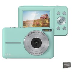 Digitalkamera 44MP/1080P/16X med digital zoom/fylllys/32GB-kort Grønn
