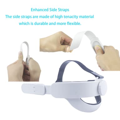 Pannebånd til Oculus Quest 2 3 i hvit plast