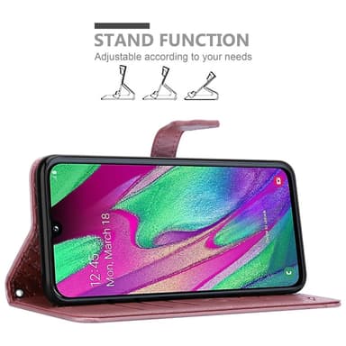 Samsung Galaxy A40 lommebokdeksel case (rosa)