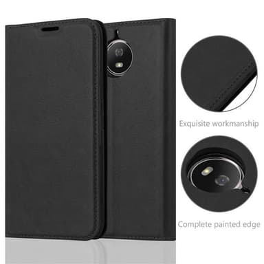 Motorola MOTO G5S lommebokdeksel case (svart)