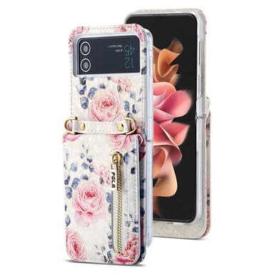 POLA Flower deksel Samsung Galaxy Z Flip 4 - White