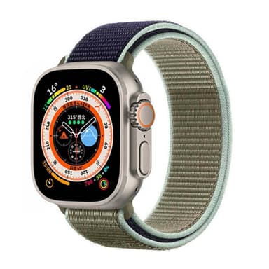 Nylon klokkerem Apple Watch Ultra (49mm) - Khaki Blue