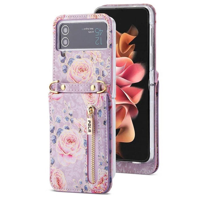 POLA Flower deksel Samsung Galaxy Z Flip 4 - Purple