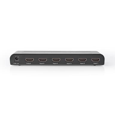Nedis HDMI ™ Switch | 5-Port port(s) | 5x HDMI™ Inngang | 1x HDMI ™ -utgang | 4K@60Hz | 18 Gbps | Fjernstyrtkontrolert | Metall | Antrasitt