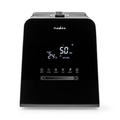 Nedis SmartLife-Luftfukter | 110 W | With Cool and Warm Mist | 5.5 l | Hygrometer | Timer | Fjernkontroll | Natt modus | Sort