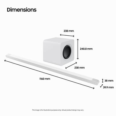 Samsung S811B lydplanke med subwoofer