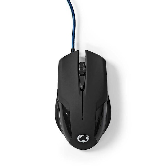 Nedis Gaming Mouse | Wired | 1200 / 2400 / 4800 / 7200 dpi | Justerbar DPI | Antall knapper: 6 | Programmerbare knapper | Right-Handed | 1.50 m | Uten Lighting