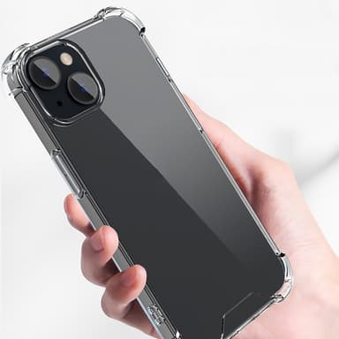 For iPhone 15 dekselveske TPU-ramme+akryl baktelefonveske