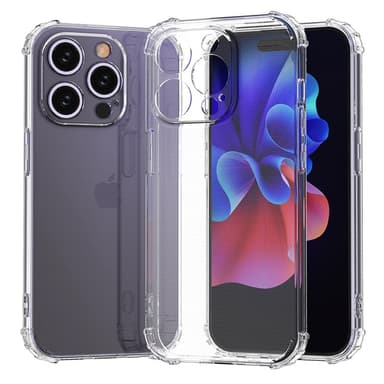 Til iPhone 15 Pro Cover Case TPU-ramme+Akryl Baktelefonveske