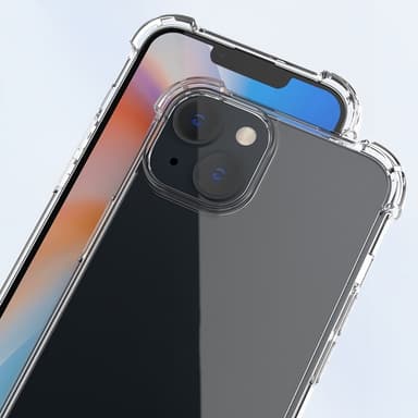 For iPhone 15 dekselveske TPU-ramme+akryl baktelefonveske