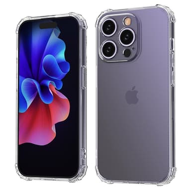Til iPhone 15 Pro Cover Case TPU-ramme+Akryl Baktelefonveske