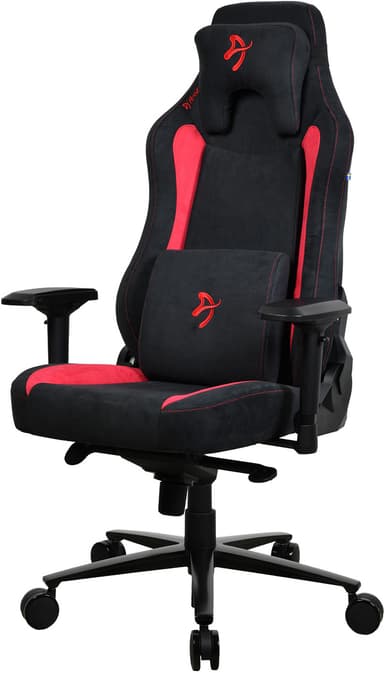 Arozzi Vernazza Supersoft Fabric gamingstol (sort/rød)