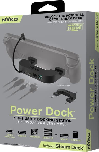 Nyko Steam Deck 7-i-1 USB-C dokkingstasjon med strøm