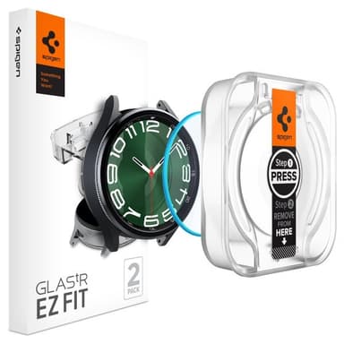 Spigen Samsung Galaxy Watch 6 Classic 47mm Skjermbeskytter GLAS.tR EZ Fit 2-pakning
