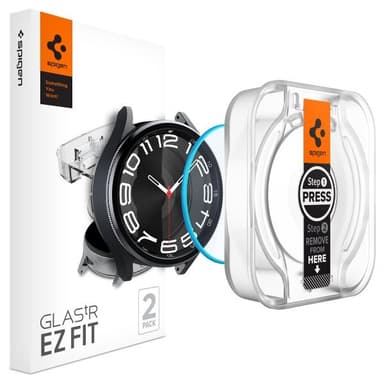 Spigen Samsung Galaxy Watch 6 Classic 43mm Skjermbeskytter GLAS.tR EZ Fit 2-pakning