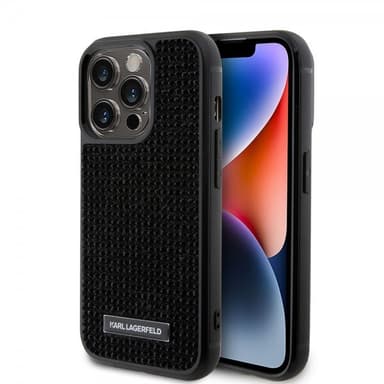 Karl Lagerfeld iPhone 15 Pro Deksel Rhinestone Svart