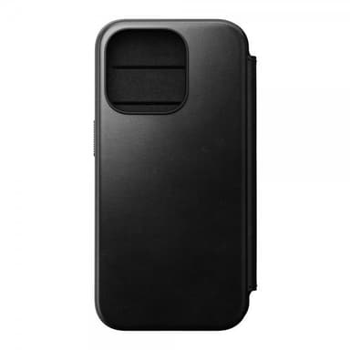 NOMAD iPhone 15 Pro Etui Modern Leather Folio Horween Svart