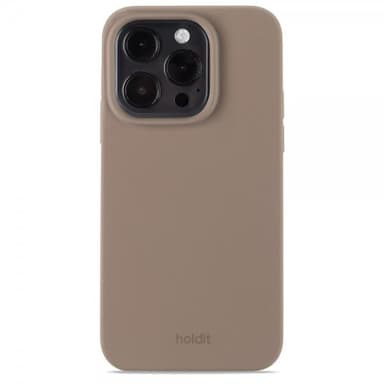 Holdit Silicone iPhone 15 Pro deksel (mochabrun)