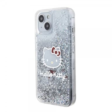 Hello Kitty iPhone 15 Deksel Liquid Glitter Translucent