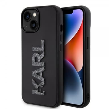 Karl Lagerfeld iPhone 15 Deksel 3D Rubber Karl Svart
