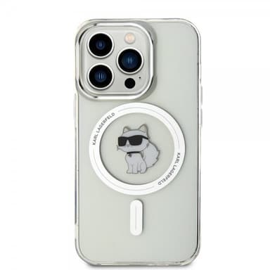 Karl Lagerfeld iPhone 15 Pro Deksel Choupette MagSafe Transparent