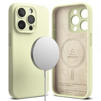 Ringke iPhone 15 Pro Max Deksel Silicone Magnetic Sunny Lime