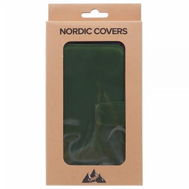 Nordic Covers iPhone 15 Plus Etui Essential Leather Juniper Green