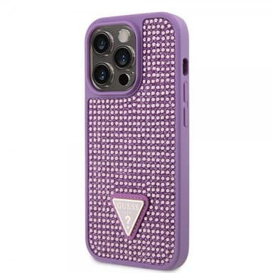 Guess iPhone 15 Pro Deksel Rhinestone Lilla